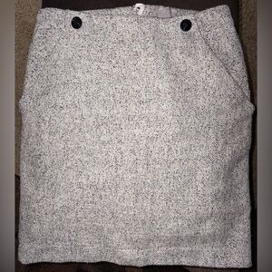 H&M Black and White Tweed Pencil Mini Skirt